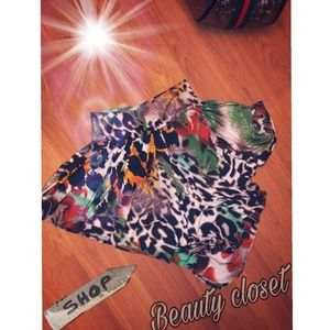 Safari leopard maxi skirt